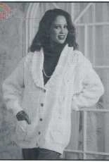 Mary Maxim - 13386-7 - Cabled Cardigan