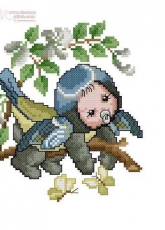 Ellen Maurer Stroh EMS Animal Babies - Bluetit Baby PCS