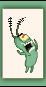 Cross Stitch Quest - SpongeBob SquarePants - Plankton - free