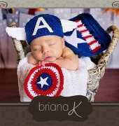 Briana K Crochet- Briana A Kepner- Newborn Captain America