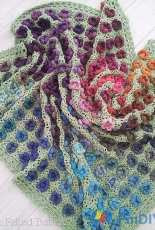 Felted Button- Susan Carlson -Monets Garden Throw
