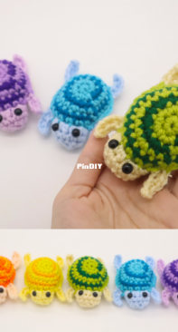 Stringy Ding Ding - Olive - no-sew Turtle - free