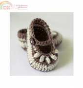 Mon Petit Violon - Vita Apala - Chocolate Baby Booties