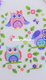 The World in Stitches - Having A Hoot  by Colleen Carrington - Free