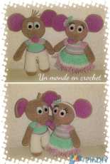 Un Monde en crochet - Lidia - K. - Snacky and Toothy the mice - French