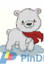 Fuchsia Flower Olga Tinker Bell - Polar Bear in a Scarf