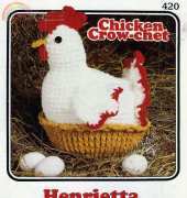 Annies Attic 420 - Chicken Crow Chet Henrietta Bun Warmer