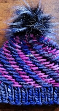 Berry Twist  Beanie by Victoria Myers