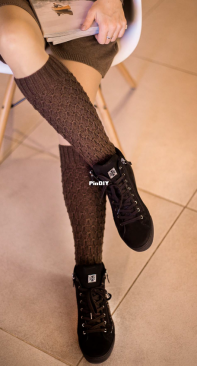 Knee socks in boots, Maria Zyaparova (russian)