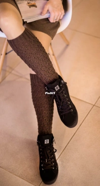 Knee socks in boots, Maria Zyaparova (russian)