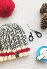 Monkey Stripes Beanie by Athena Forbes-Free