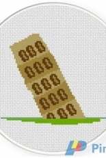 Daily Cross Stitch - Leaning Tower of Pisa