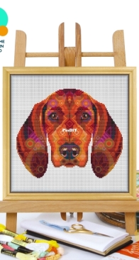 Awesome Pattern Studio - CS2174 - Mandala Redbone Coonhound XSD