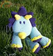 Fiber Doodles - K4TT - Triceratops