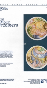 The Vermillion Stitchery S285 Sun and Moon Dreamers by Donna Vermillion Giampa XSD