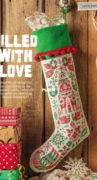Filled With Love Stocking From Cross Stitcher 325 XSD