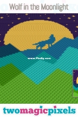 Two Magic Pixels - Wolf in the Moonlight