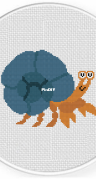 Daily Cross Stitch - Cute Hermit Crab