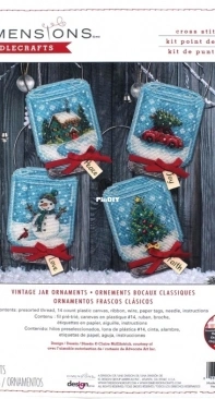 Dimensions 70-08997 - Vintage Jar Ornaments PCS