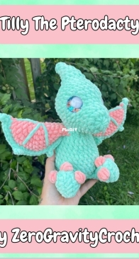 Zero Gravity Crochet - Katie Zavitz - Tilly The Pterodactyl