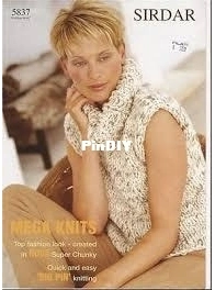 Sirdar 5837 - Super Chunky Sweater, Slipovers, Scarf and Hаt