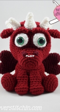 Forever Stitchin - Jodi Stredulinsky - Scarlet the Dragon