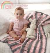 Bernat-Lacey Stripes Blanket-Free Pattern