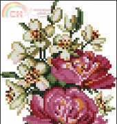 Zolotoe Runo B-012 Buttonholes with peonies