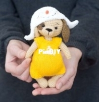 Crochet Toys Basket - Olga Lukoshkina - Ольга Лукошкина - Собачка в шапке - Russian