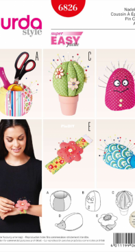 Burda Style - Super Easy - 6826 - Pin Cushions