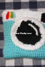 Knit Camera change purse