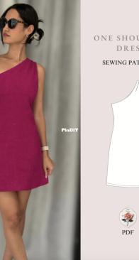 Rosys Patterns - One Shoulder Dress - Sizes XXS-5XL