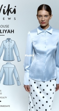 Viki Sews - Блузка Алия - Aliyah Blouse Sizes 38,48 / Halsey Trousers /pants only for 44-2 - Russian