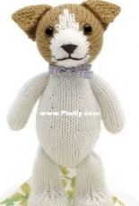 Fudge the Jack Russell dog - Barbara Prime - Fuzzy Mitten