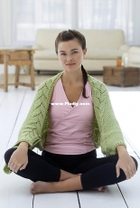 Peaceful Leaves Knit Yoga Wrap - Heather Lodinsky