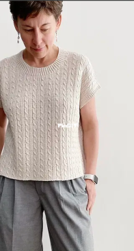 Delicate Cables TOP by KatarinkaKnits - Russian