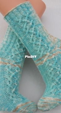 Afternoon Tea socks by Kat Knight