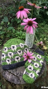Nova Scotian Sheep hat and mittens from Biscotte Yarns - Free