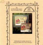 Homespun Elegance 01SP - 2001 Sampler Ornament Peace To All Merry Folks