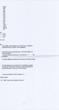 Une croix le Temps dun Thé - Ref. 2407 XSD