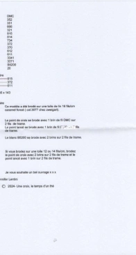 Une croix le Temps dun Thé - Ref. 2407 XSD
