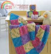 Yarnspirations - Color Block Panels Blanket - free