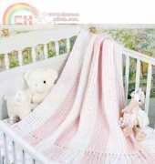 Pink Stripes Splendor Baby Afghan by Aline Suplinskas