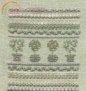 Jeannette Douglas Designs - Mini Topiary I Sampler/Needleroll