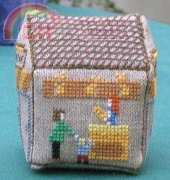 Small Town in 3D Cross Stitch - Bakery