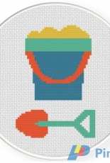 Daily Cross Stitch - Sand Bucket And Shovel
