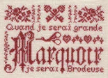 Isabelle Vautier Quand je serais grande marquoir