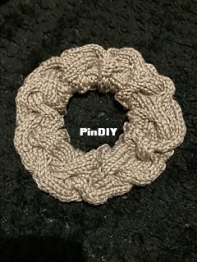 Braided Cable Scrunchie by Sarah Bishop