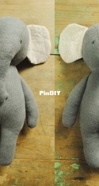 Elephant stuffed toy sewing pattern by Willowynn- Margeaux Davis