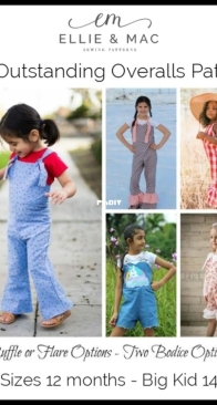 Ellie and Mac - Be Outstanding Overalls - Sizes 12 Months - 14 Years